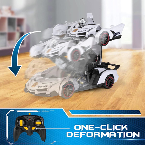 Fdj Remote Control Car - Transforma El Robot De Automóvil, U
