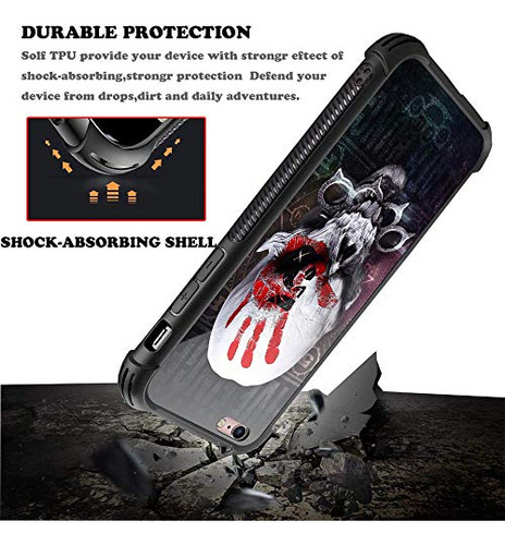 Funda Para iPhone 6s Plus iPhone 6 Plus Rojo Palm And Skull
