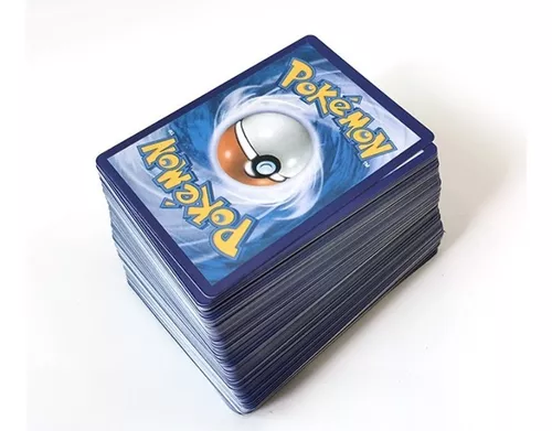 100 Cartas Pokemon Sem Repetições com 5 Brilhantes + Ultra Rara V