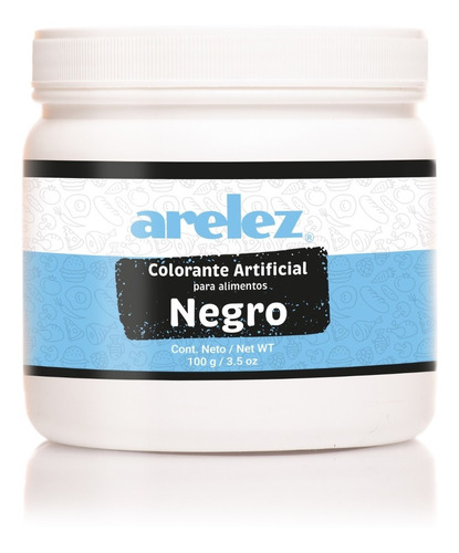 Colorante Comestible En Polvo Negro 100 G Arelez