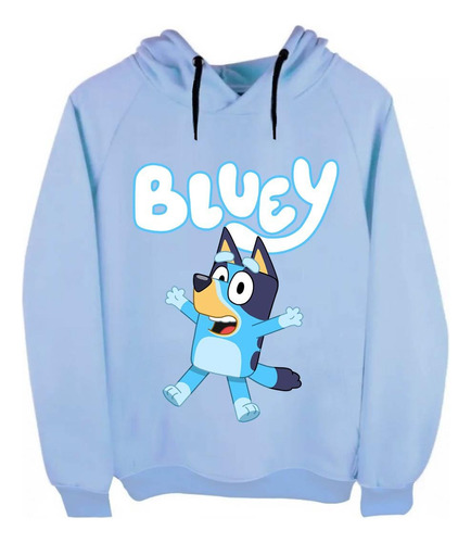 Sudadera Con Gorro Hoodie Bluey Dog Puppy Caricaturas Niño 