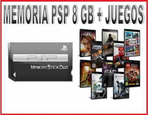 Memoria Pro Duo Psp 8gb +juegos (acepto Mercado Pago Y Oxxo)