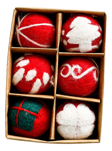 Adornos Navideños, Bolas De Fieltro A Granel, Estilo A