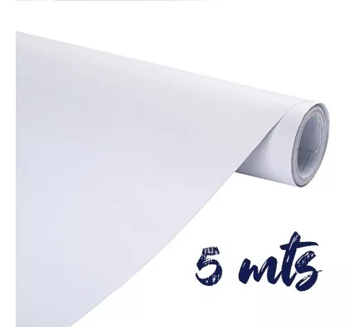 Papel Vinilo Adhesivo Blanco Mate 0.6x5m Arclad