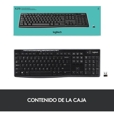 Teclado Inalámbrico Logitech K270 Negro Español Iberico