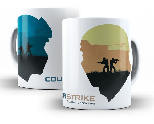 Imagem 1 de 3 de Caneca Cs Go Counter Strike Em Cerâmica