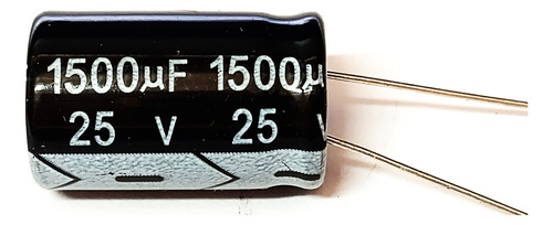 Capacitor Eletrolítico 1500uf X 25v 105°c Kit Com 5 Peças