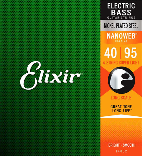 Cuerdas De Bajo Elixir Nanoweb 40-95 Originales