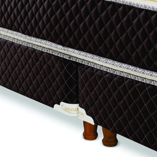 Sommier sommier Cannon Espuma Exclusive Pillow Top Queen de 200cmx160cm marrón y beige con base dividida