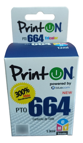 Cartucho Hp 664 Xl Color Printon 13ml 1115 1118 2135 2136