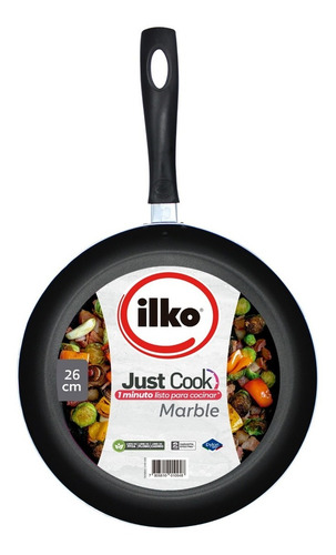 Imagen 4 de 8 de Sartén 26cm Ilko Marble Black Antiadherente