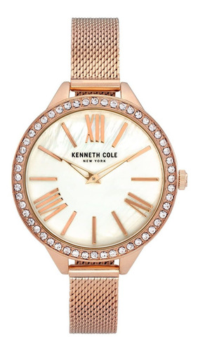Reloj Mujer Kenneth Cole Kc50939002 Cuarzo Pulso Oro Rosa En
