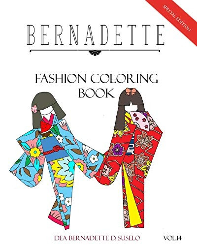 Bernadette Fashion Coloring Book Vol14 Japanese Paper Dolls 