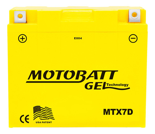 Bateria Motobatt Gel 12v 7 Ah Mtx7d Yb7b-b