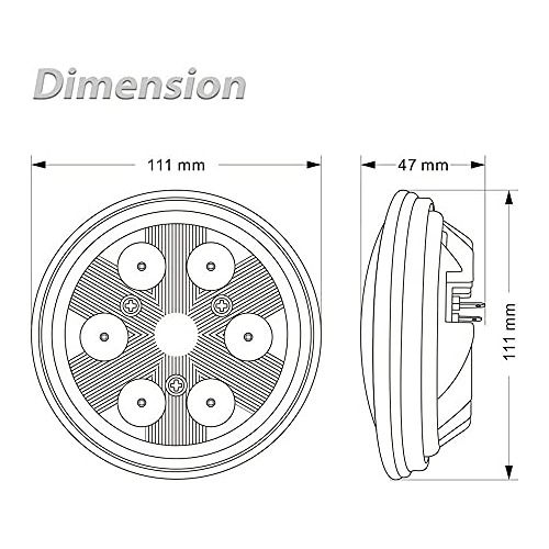 Par36 24w Led Sellado Hi Beam Tractor Luz Trabajo Para