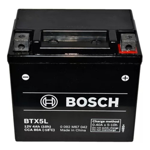 Bateria 12v 4ah Moto Bosch Btx5l 0092m67042 Agm
