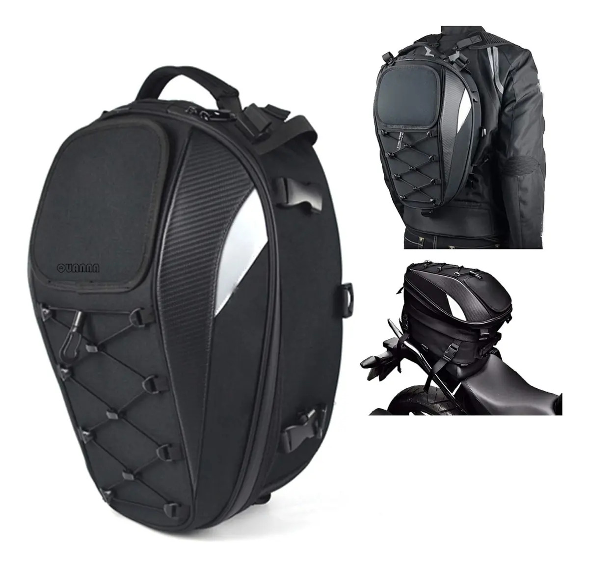 Mochila Motociclista Deportiva Impermeable De Viaje Trasero
