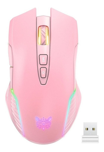 Mouse Gamer Onikuma Cw905 Inalámbrico Rgb Rosado