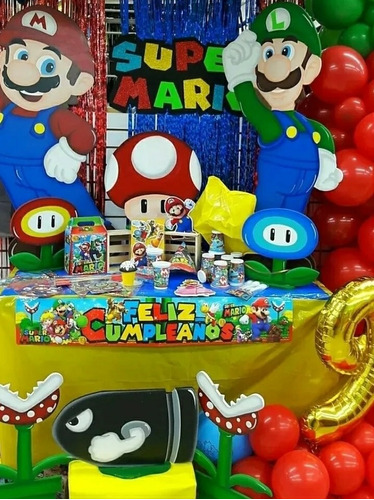 Kit Cumpleaños Mario Bros Suministros Fiesta Piñata Sorpresa