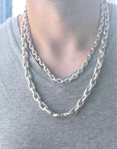 Imagen 6 de 8 de Collar Force Gruesa Cuadrado,con Marinero En Plata 925.