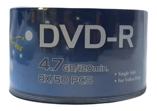 Pack 50 Unidades Discos Dvd R Grabable 120min 4.7gb