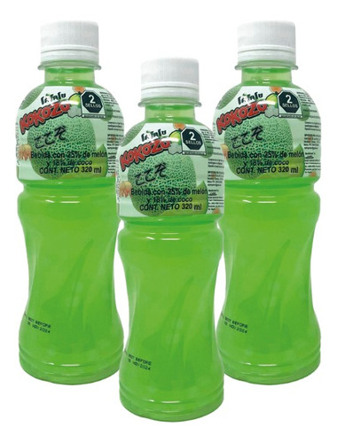 Bebida Coreana Jugo Con Nata De Coco Tipo Mogu 320ml 3pack