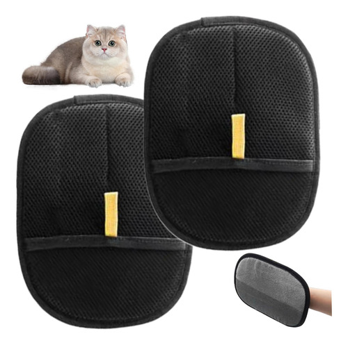 2 Luvas Dupla Face Para Pet Grooming 24 X 16 Cm Removedor
