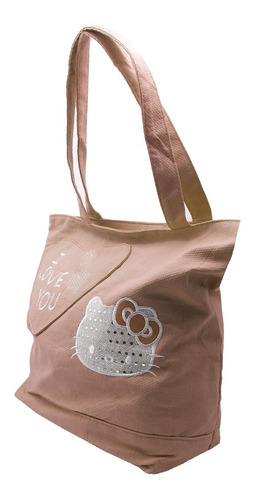 Imagen 2 de 4 de Bolso Cartera Casual De Tela Hello Kitty
