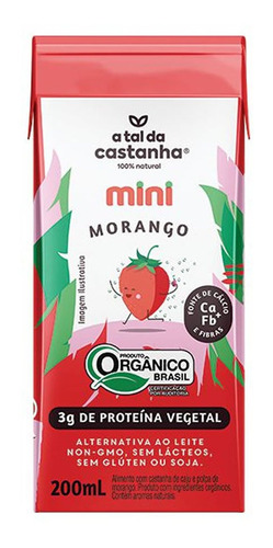 Castanha De Caju Com Morango Mini 200ml - A Tal Da Castanha 