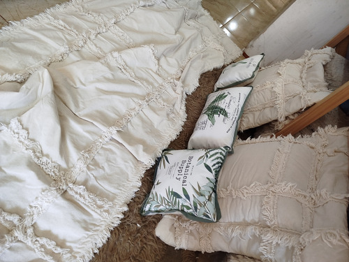 Almohadones Respaldo De Cama Con Pie De Cama Crudo