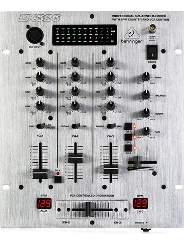 Behringer Pro Dx626 Consola Mezclador 3- Ch Contador Bpm