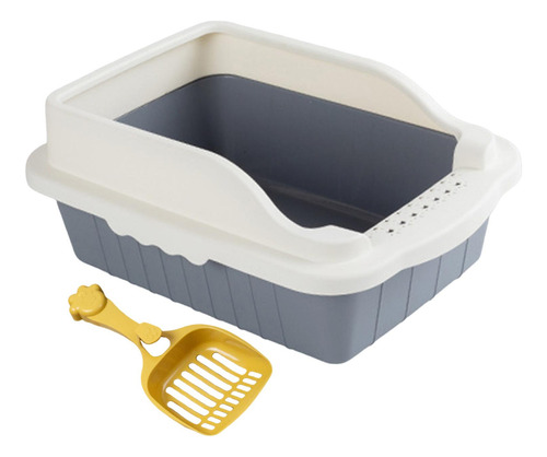 Caja De Arena Para Gatos Abierta, Orinal, Gris L 50x35x18cm