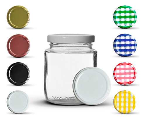 24 Potes Belém 240ml Com Tampa Metálica Ou Plástica Cor Branco