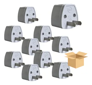 Clavija Convertidor Adaptador Europeo A Americano 10 Piezas Conector Enchufe Paquete 250v 10a