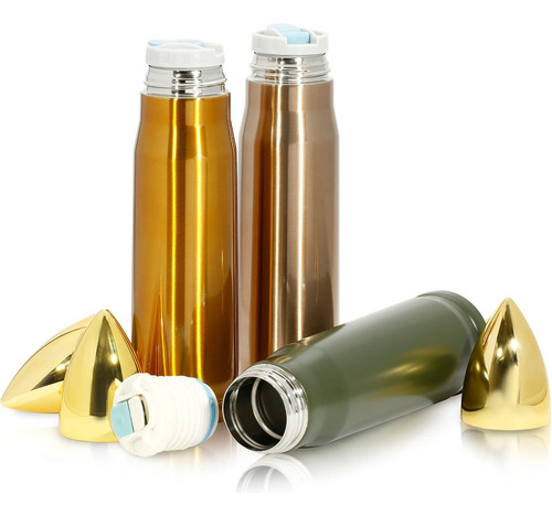 Termo De Acero Inoxidable Tipo Bala, Botella De Agua, Termo