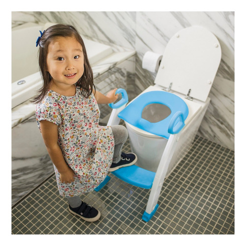Escadinha Step By Step Azul - Kiddo Cor Azul E Branco Liso