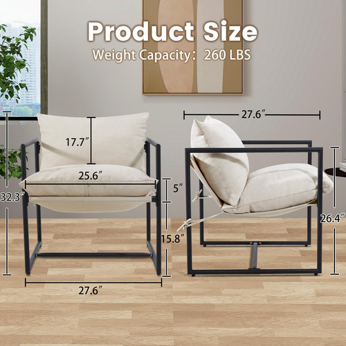 Kromax Silla Decorativa Moderna Con Reposabrazos Juego De 2