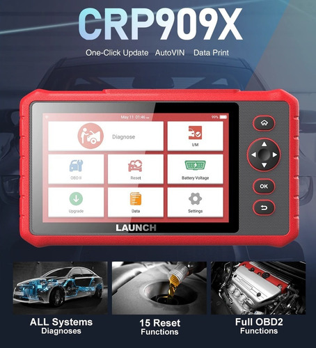 Imagen 2 de 9 de Escaner Automotriz Launch Crp909x 15 Funciones Crp909 Obd2