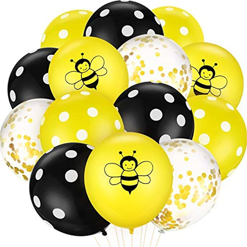 Globos De Látex Con Diseño De Abeja, 48 Unidades