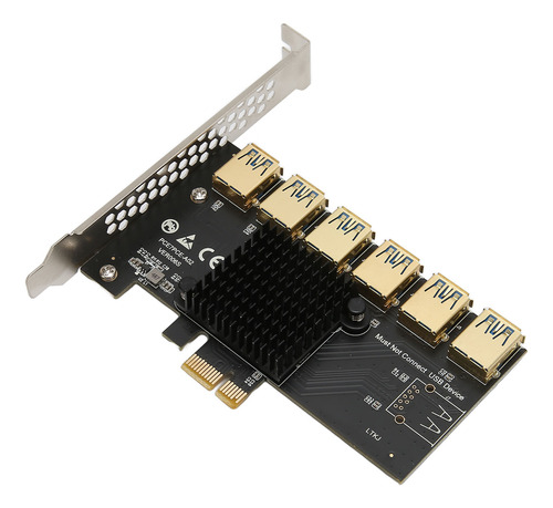 Placa Riser Pcie 1 Para Pcie 6 X Extensão Gráfica Usb3.0 Eas