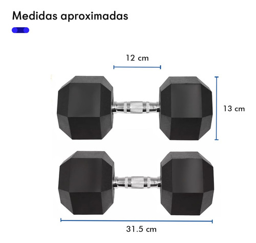 Par De Mancuernas Hexagonales Pesas Para Ejercicio En Casa
