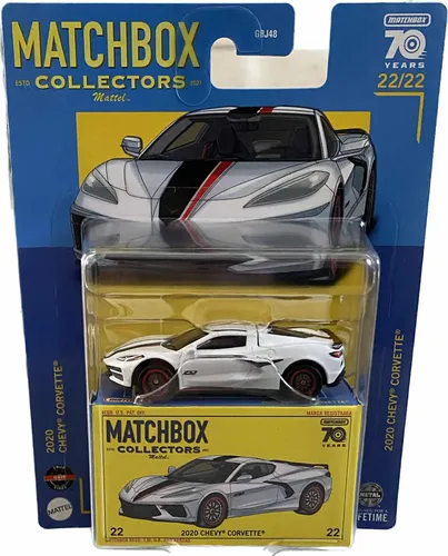 Voiture Miniature Matchbox Collector Corvette Chevy 2026 - édition 2020, échelle 1:64, Rouge, Boîtée, Neuve