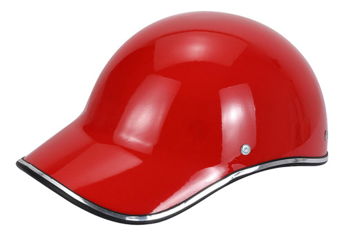 Casco De Ciclo Automático Gorra De Béisbol Medio Rojo