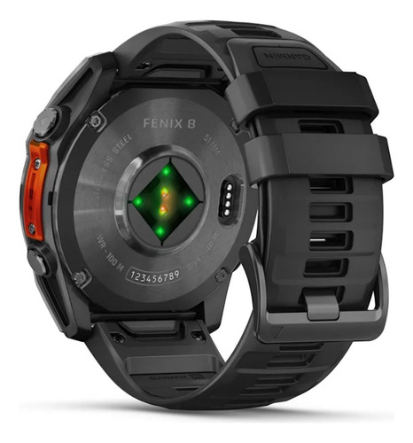 Relogio Garmin Fenix 8 51mm Amoled Slate Gray 010-02905-00 Caixa Preto Pulseira Preto Bisel Preto Desenho Da Pulseira Mesh