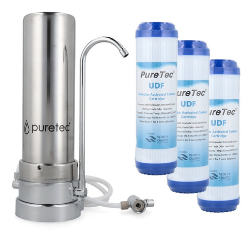 Purificador De  Agua Acero Inoxidable Sobremesada