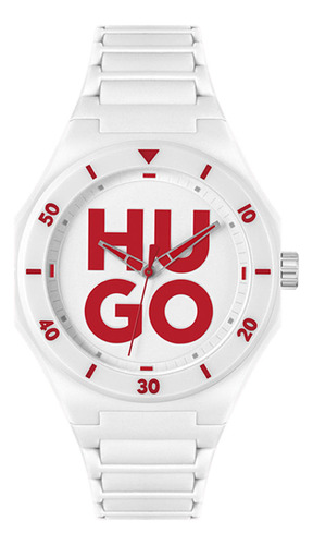 Relógio Hugo Masculino Silicone Branco 1530329