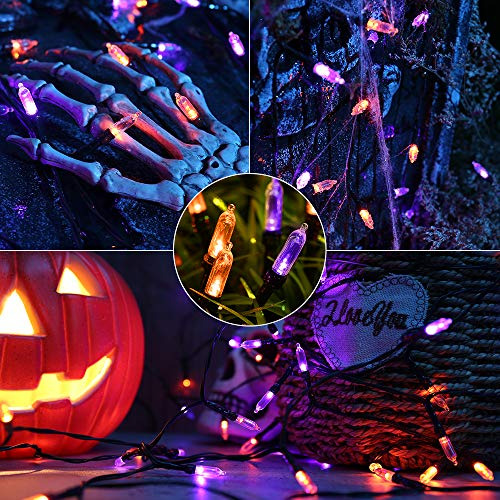 Luces De Halloween Naranjas Y Moradas De 33ft 100 Led, ...