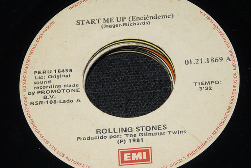 Jch- The Rolling Stones Star Me Up / No Use In Cryng 45 Rpm
