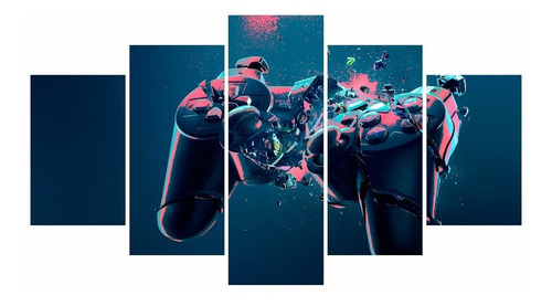 Cuadro Decorativo Moderno Gamers Control Play 125cm Por 70cm