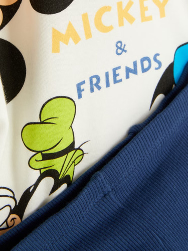 Set De Camiseta Y Pantalon Azul De Mickey Mouse & Friends